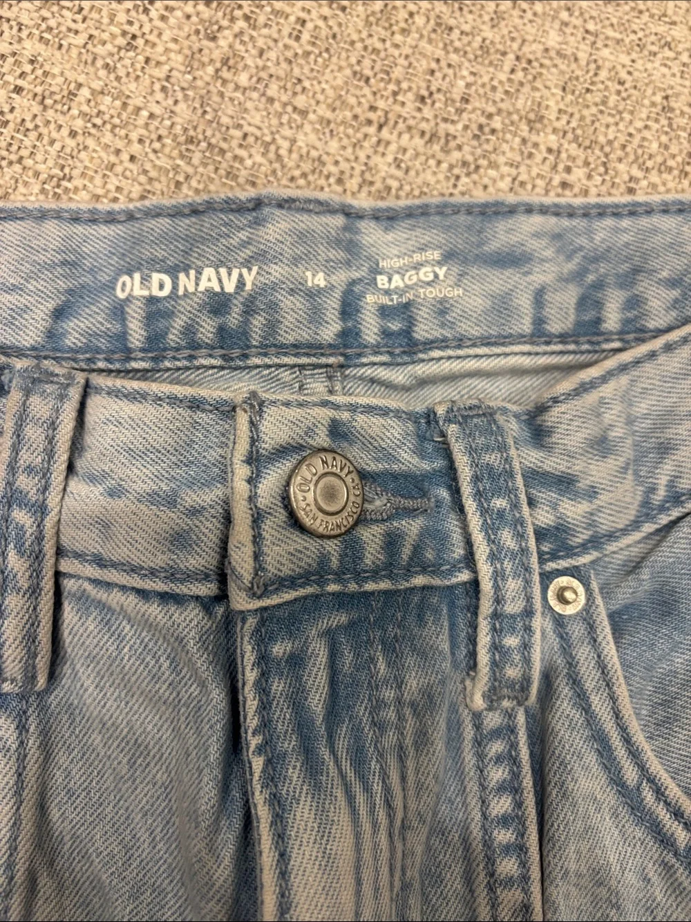 Old Navy Light Blue Relaxed Cargo Jeans